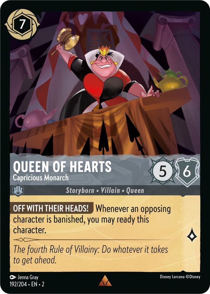 Queen of Hearts, Capricious Monarch 192/204 (Rise of the Floodborn) 
