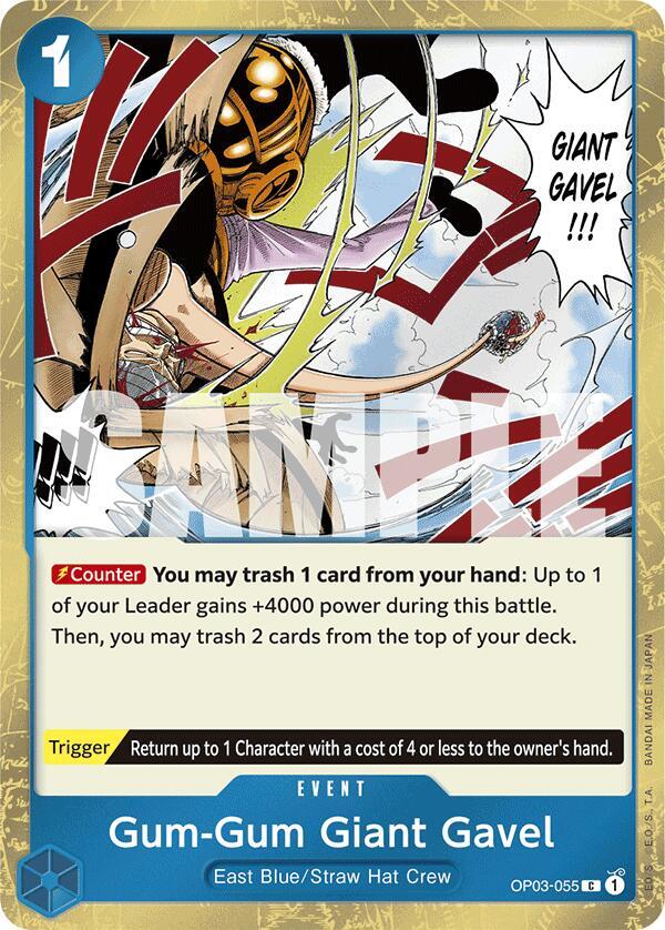 Gum Gum Giant Gavel Jolly Roger Foil OP03-055 (Premium Booster -The Best-)  - Foil