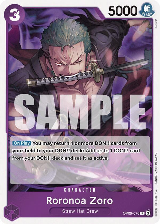 Roronoa Zoro OP09-076 (Emperors in the New World)  - Foil