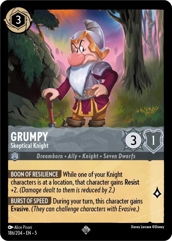 Grumpy Skeptical Knight 186/204 (Shimmering Skies) 