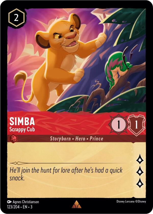Simba, Scrappy Cub 123/204 (Into the Inklands) 
