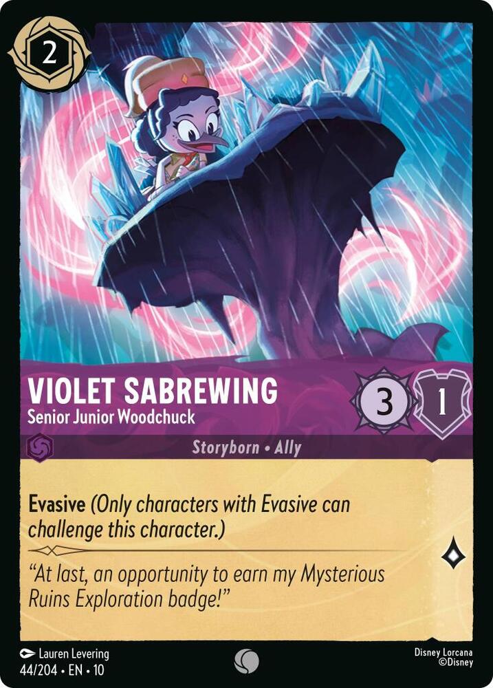 Violet Sabrewing Senior Junior Woodchuck 44/204 (Whispers in the Well)  - Cold Foil