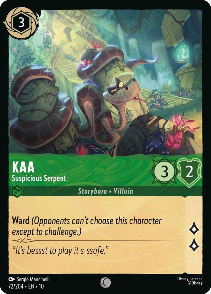 Kaa, Suspicious Serpent 72/204 (Whispers in the Well) 