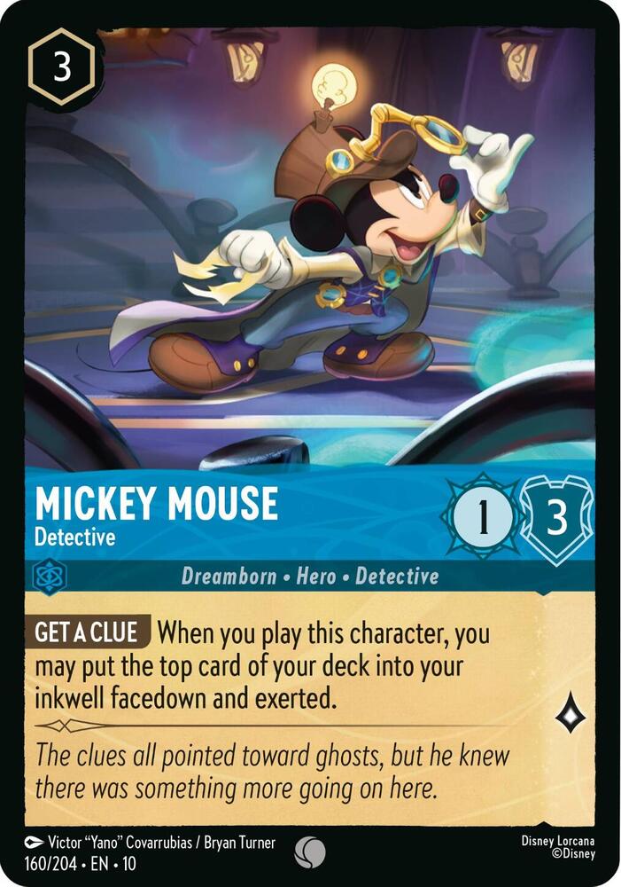 Mickey Mouse Detective 160/204 (Whispers in the Well)  - Cold Foil