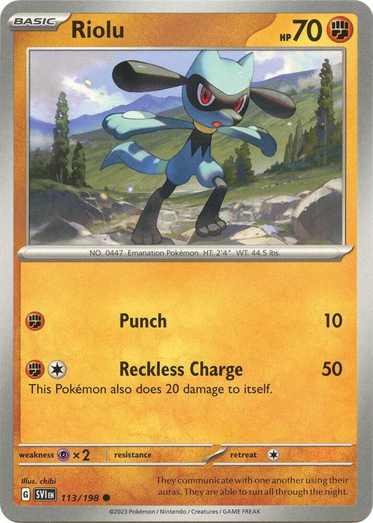 Riolu 113 198 113/198 (SV01: Scarlet & Violet Base Set) 