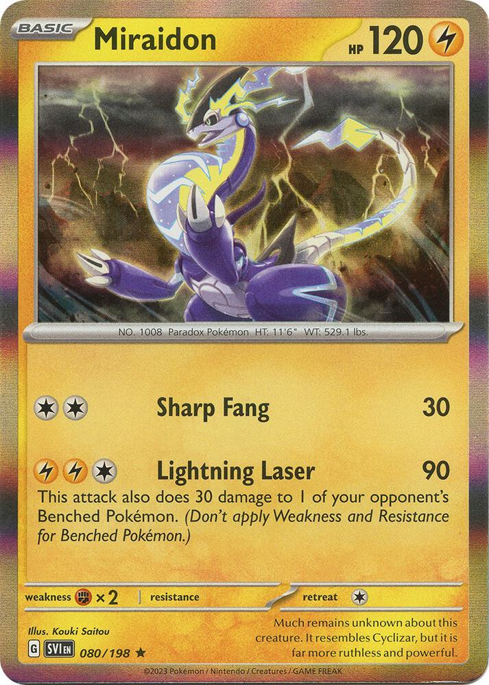 Miraidon 080/198 (SV01: Scarlet & Violet Base Set)  - Holofoil