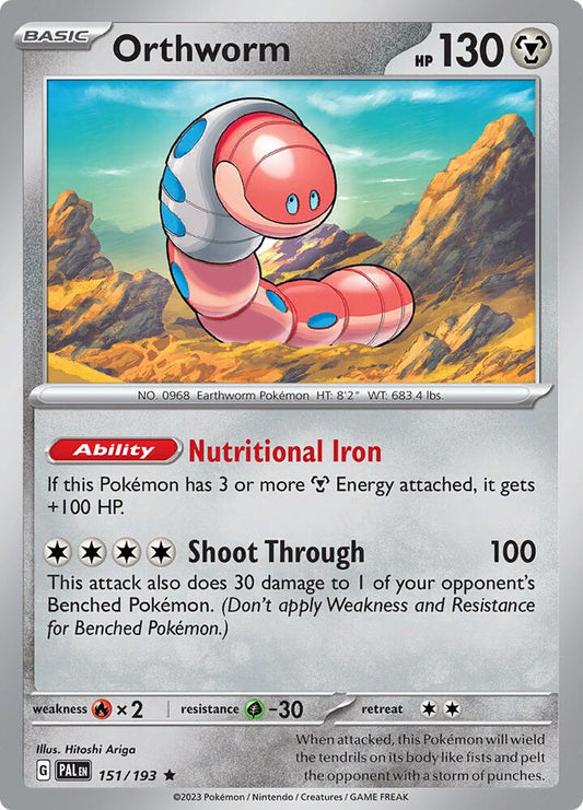 Orthworm 151/193 (SV02: Paldea Evolved)  - Holofoil