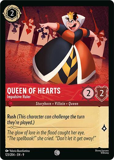 Queen of Hearts Impulsive Ruler 123/204 (Fabled) 